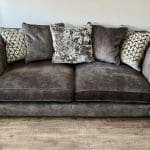 Furniture Village Ariana 3 Seater Sofa + Snuggle Chair + Footstool (Dapple mink)