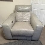 DFS Leather Grey Sofa Set