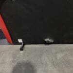 Black and red couch