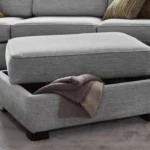 Furniture Village "Warm Grey" Elora Combination Sofa Set - corner sofa, chair, and ottoman