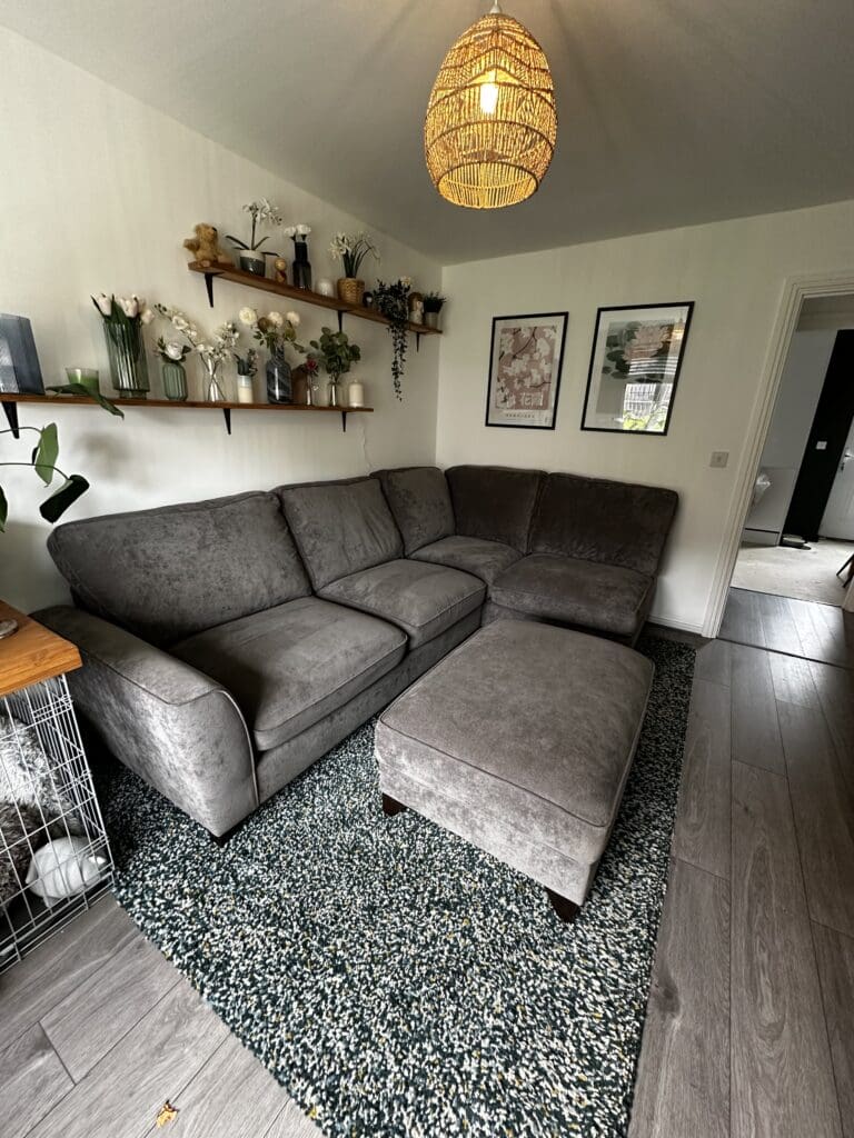 Grey corner sofa Furniture Village Legend Classic Back Fabric Corner