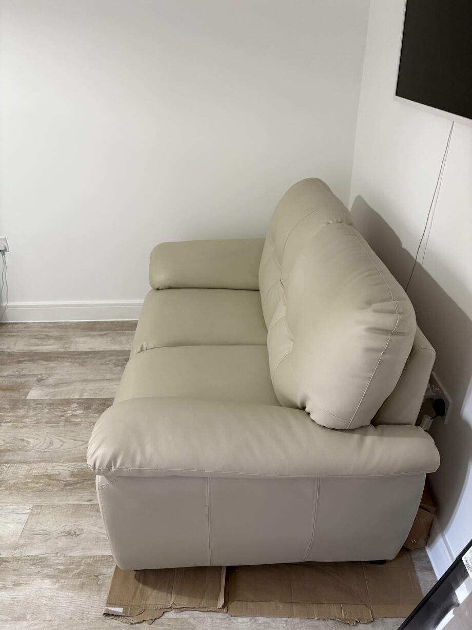 Cream 2 seater sofa (barely used)