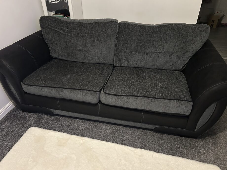 DFS Amelle 3 Seater Sofa in Black/Charcoal