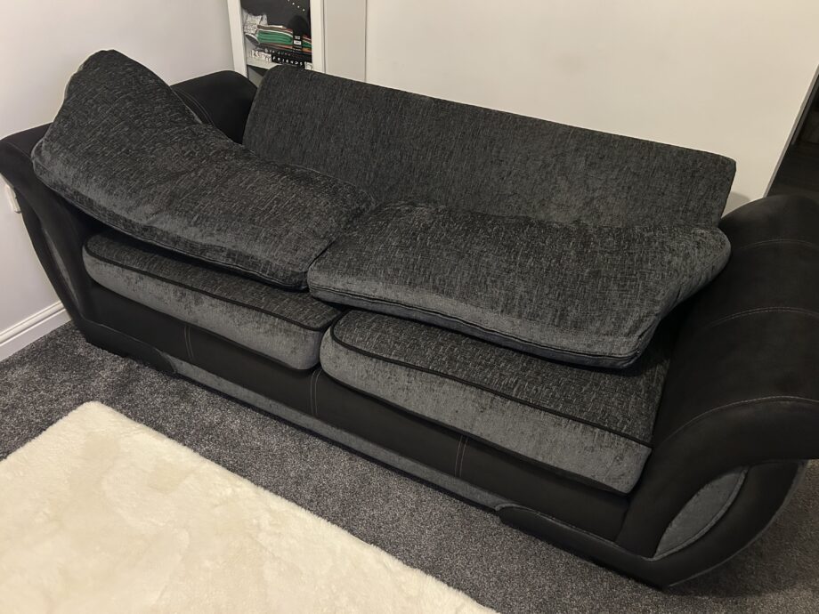 DFS Amelle 3 Seater Sofa in Black/Charcoal