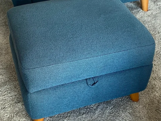 DFS French Connection Studio - Storage Footstool - Ocean Boucle