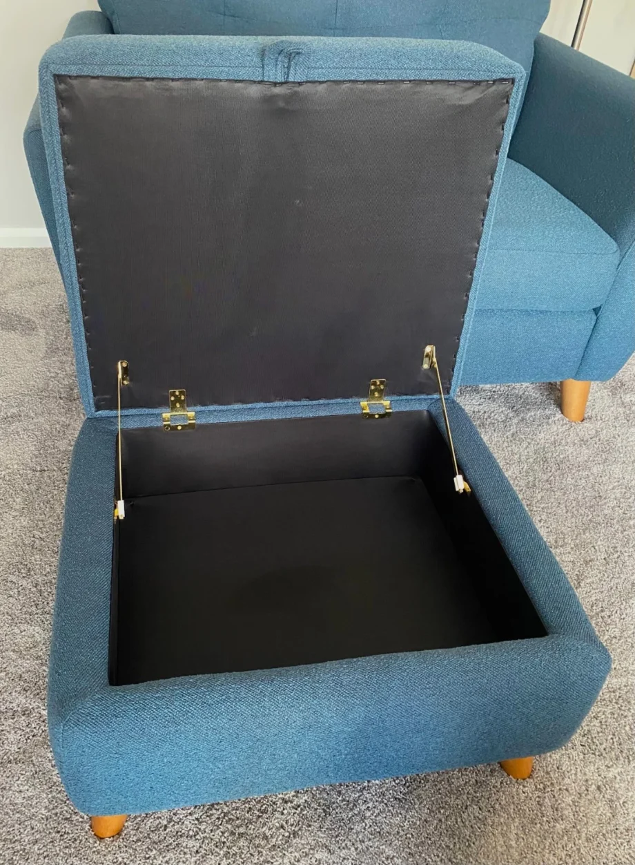 DFS French Connection Studio - Storage Footstool - Ocean Boucle