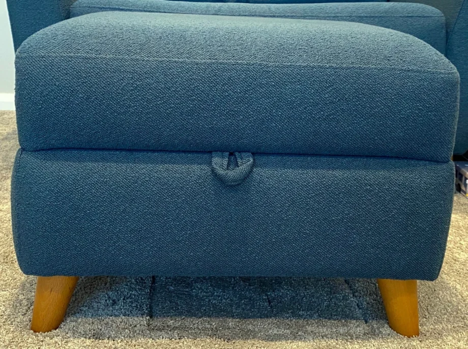 DFS French Connection Studio - Storage Footstool - Ocean Boucle