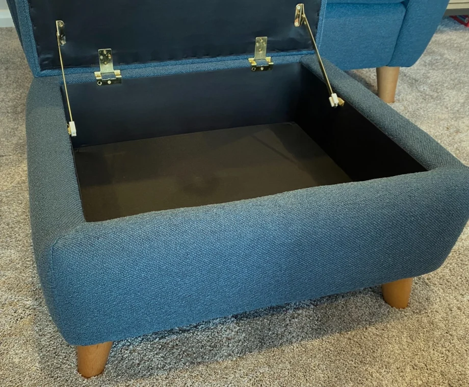 DFS French Connection Studio - Storage Footstool - Ocean Boucle