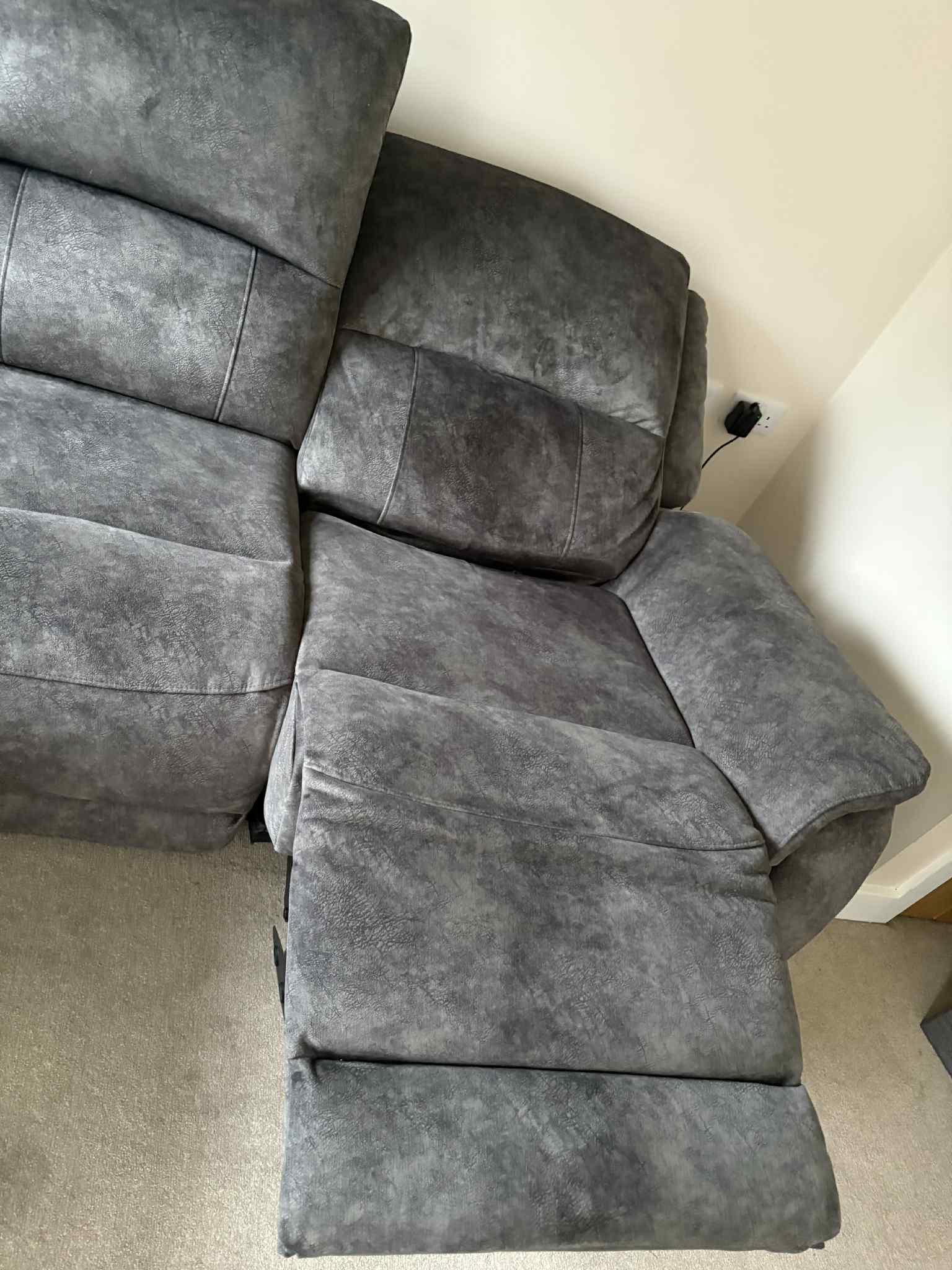 DFS Grey Dylan Power Recliner