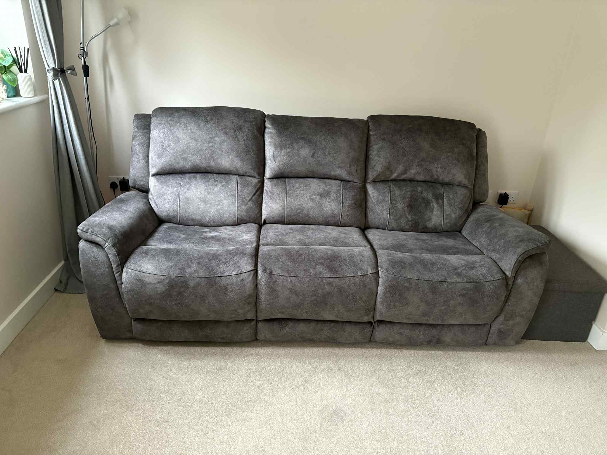 DFS Grey Dylan Power Recliner