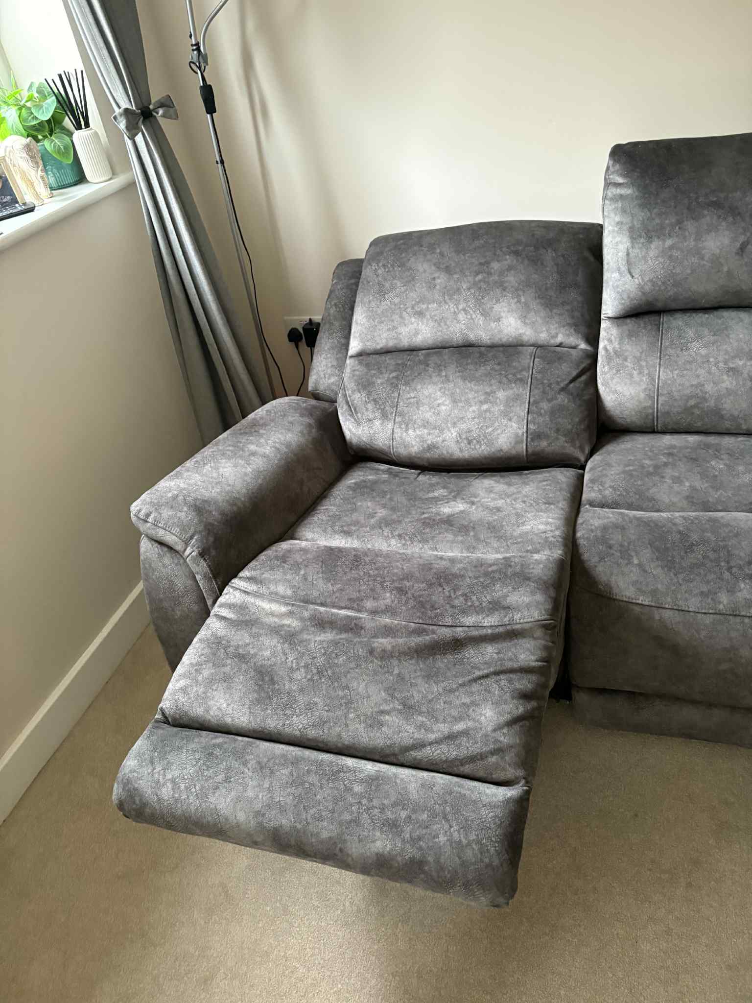 DFS Grey Dylan Power Recliner
