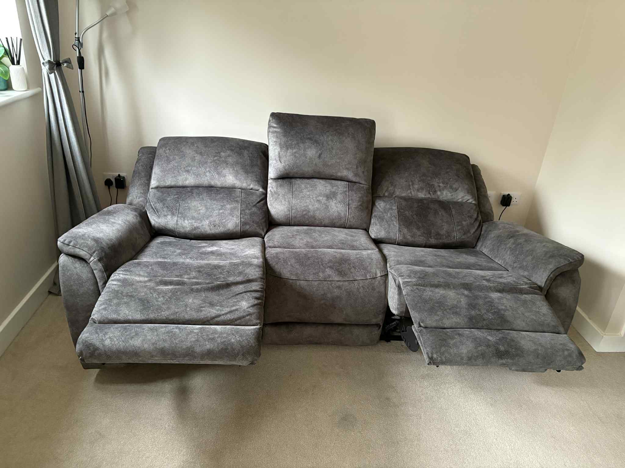 DFS Grey Dylan Power Recliner