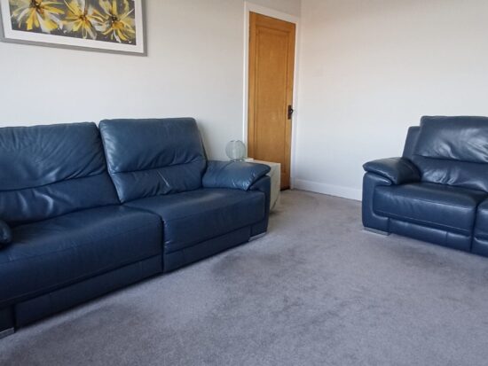 DFS Navy 3+2 Seater Sofa Set with Comfortable Cushioning