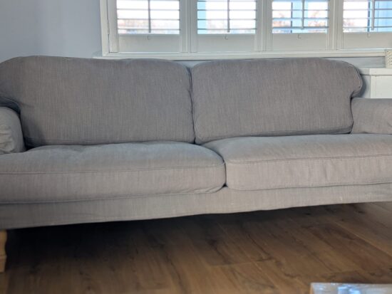 Ikea Modern 3-Seater Sofa with Wooden Legs – Contemporary Design