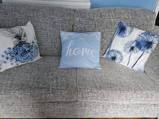 Set of 2 x 3 seater sofas in grey from SCS