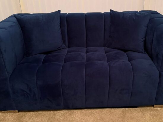 Next Modern Tufted 2-Seater Sofa with Deep Button Detail