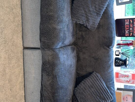 Oak furniture land grey 3 seater sofas