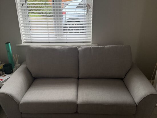DFS grey Xen large two seater and three seater sofas