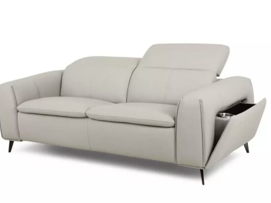 DFS Modern 3 & 2 Seater Sofa with Adjustable Headrests and Cup Holders