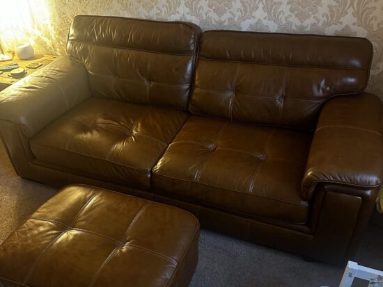 SCS Comfortable 4 Seater Sofa with Matching Footstool