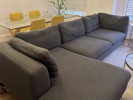 Made Modern L-Shaped Corner Sofa with Chaise – Seats 4-5 People