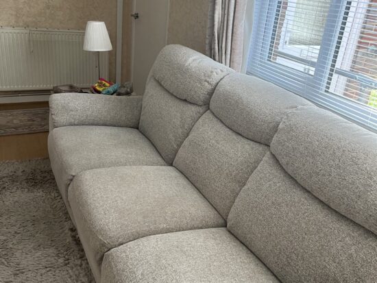 Furniture Village 3-Seater Reclining Sofa with Footrest – Comfort & Style Combined