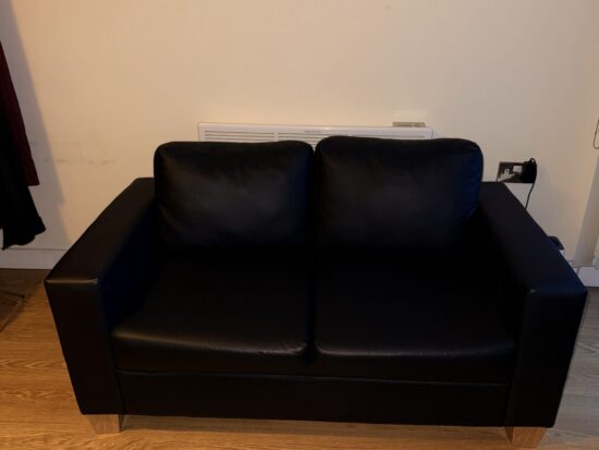 Modern 2-Seater Sofa with Clean Lines and Metal Legs