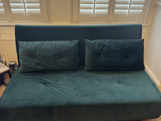 Made Haru Velvet Sofa Bed – Double – Deep Green