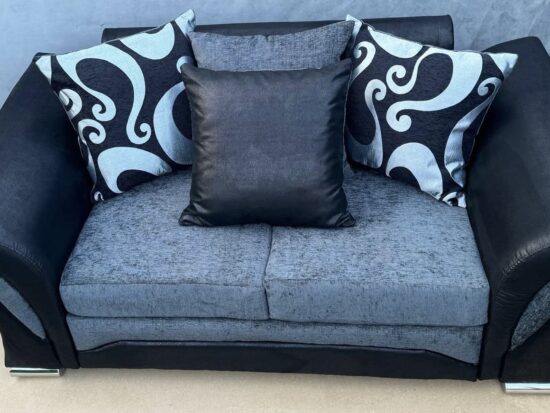 Online Modern 3-Seater Sofa with Contrast Arms and Decorative Cushions